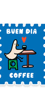 COFFEE BIRD STAMP STICKER