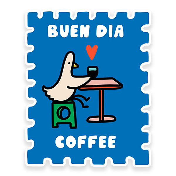 COFFEE BIRD STAMP STICKER