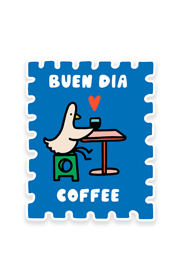 COFFEE BIRD STAMP STICKER