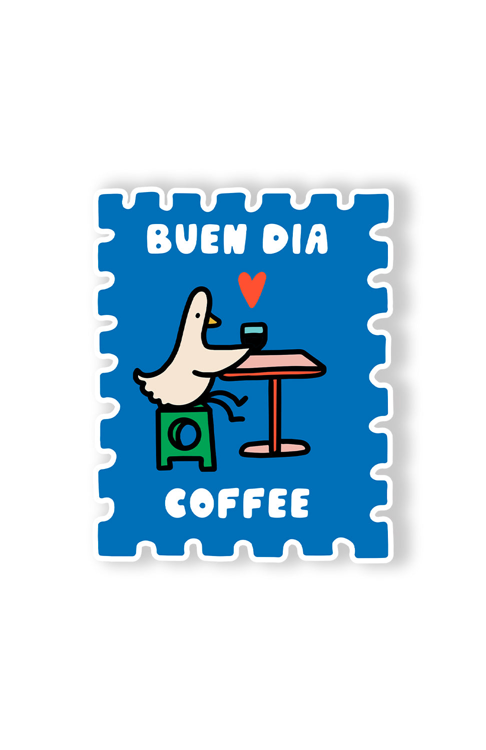 COFFEE BIRD STAMP STICKER