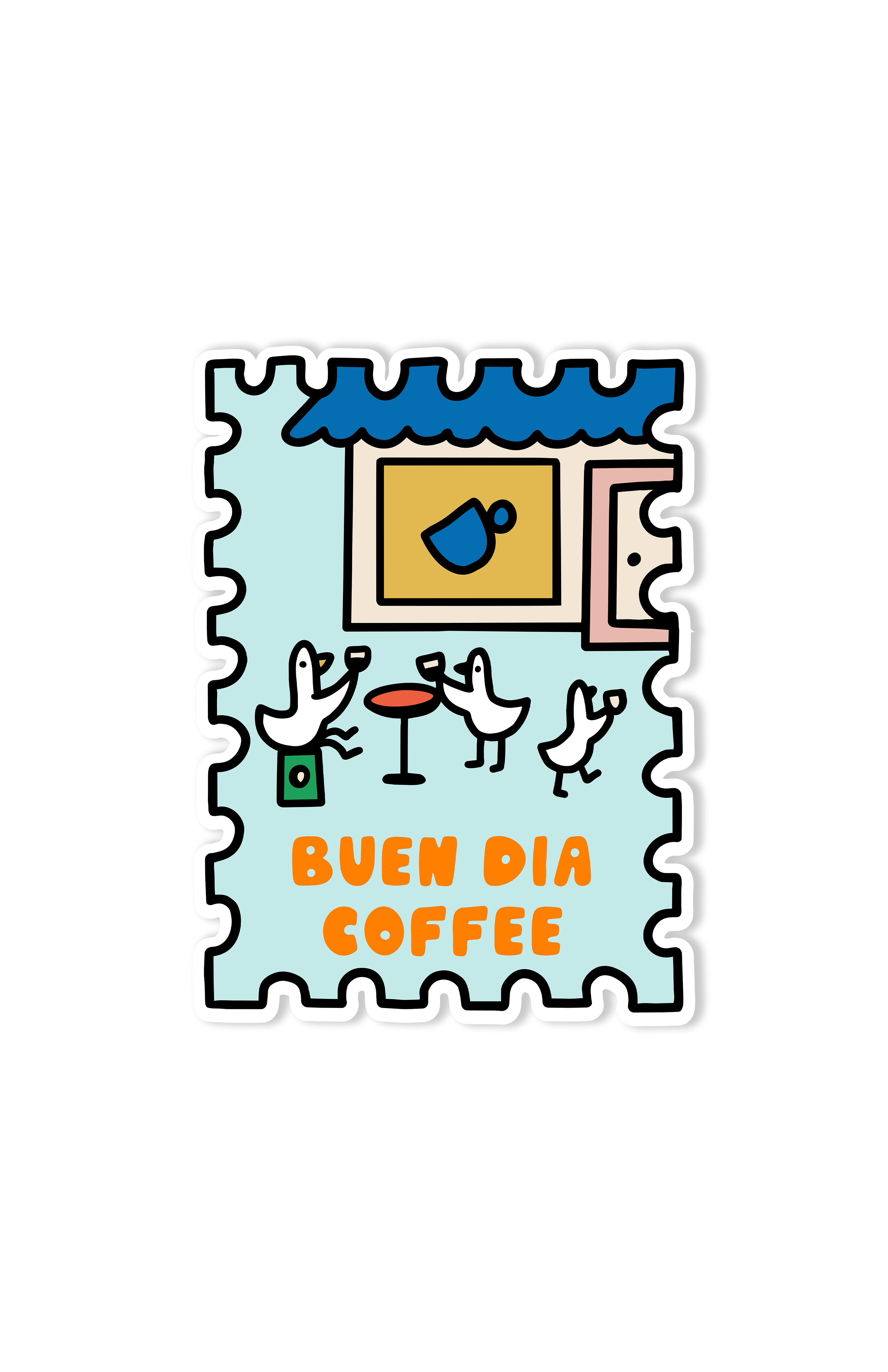 COFFEE SHOP STAMP STICKER