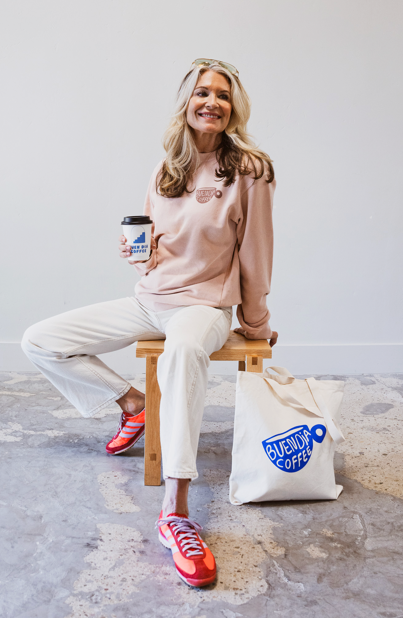 Buen Dia Coffee Tote in Blue