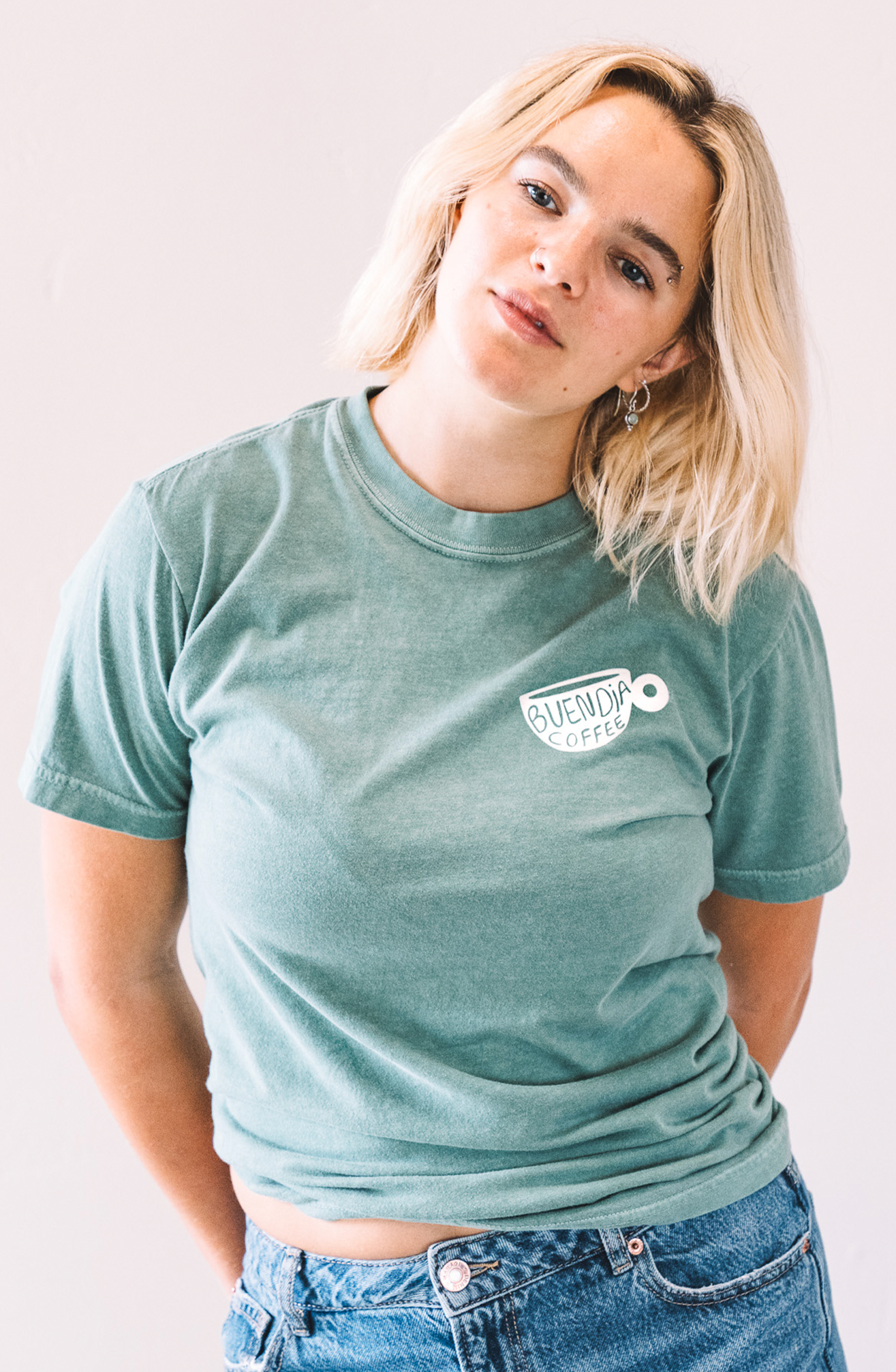 COFFEE MUG T-SHIRT - GREEN
