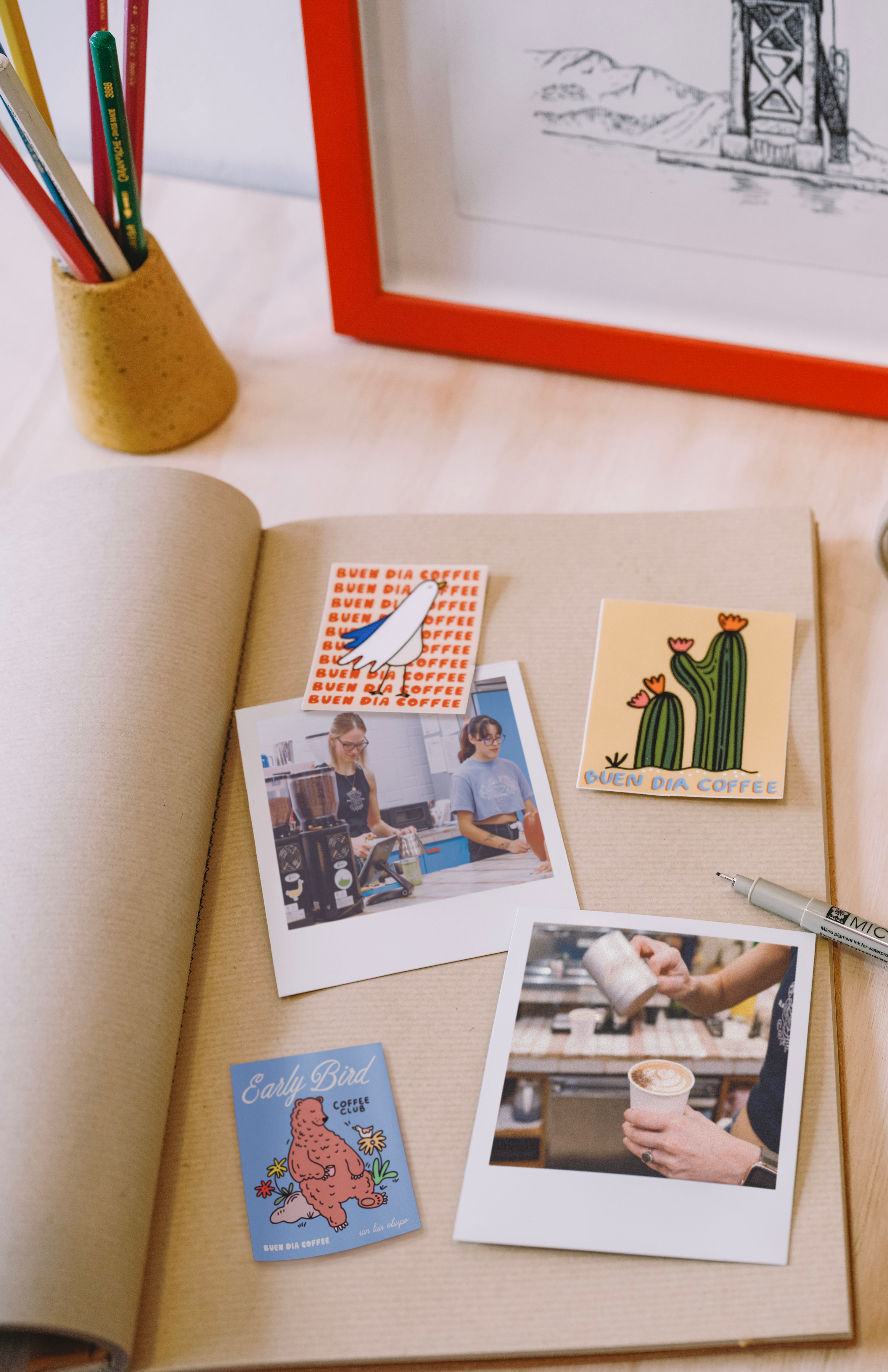 BUEN DIA COFFEE CACTUS STICKER