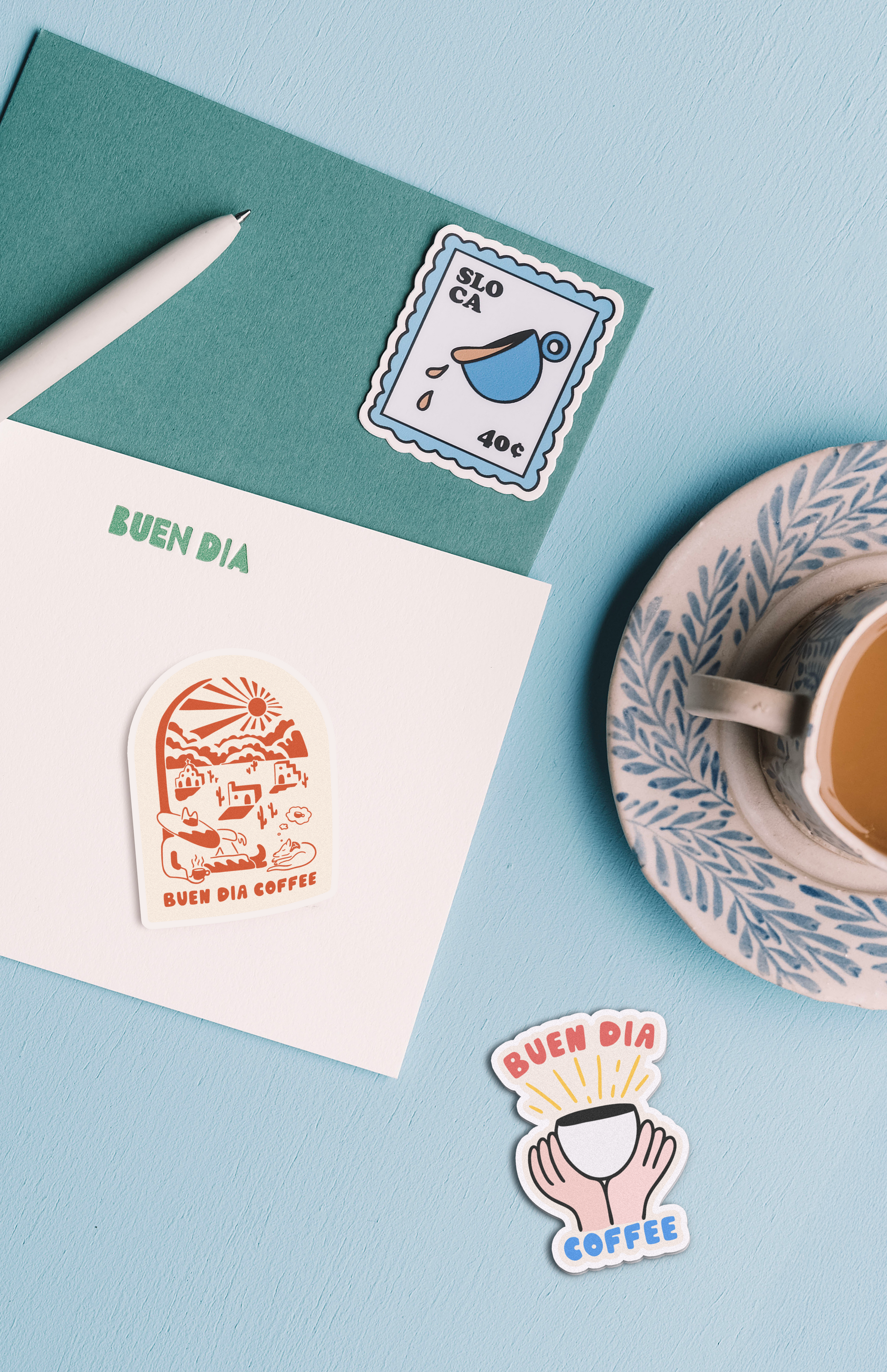 ORANGE COFFEE ARCH STICKER