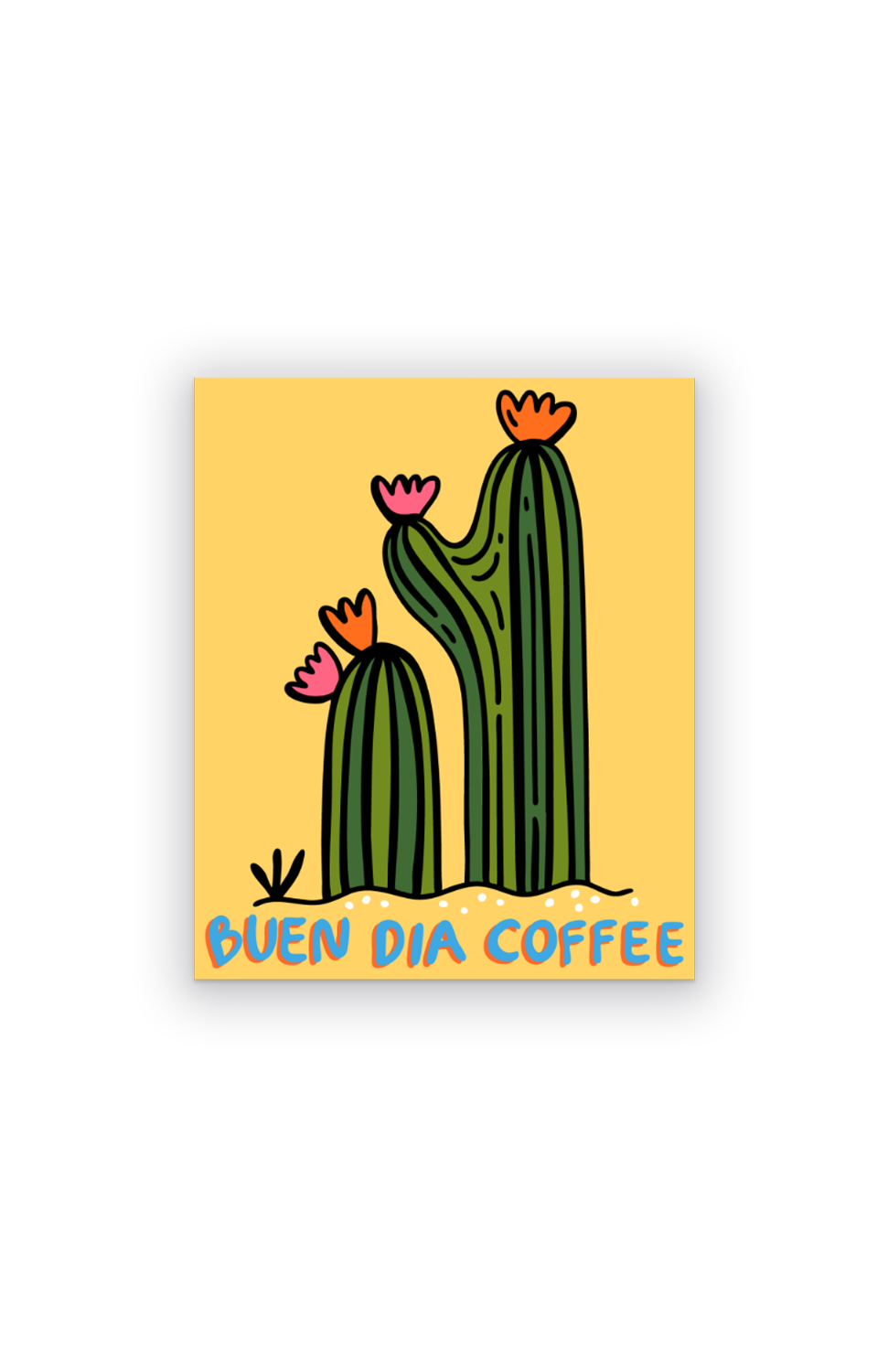 BUEN DIA COFFEE CACTUS STICKER