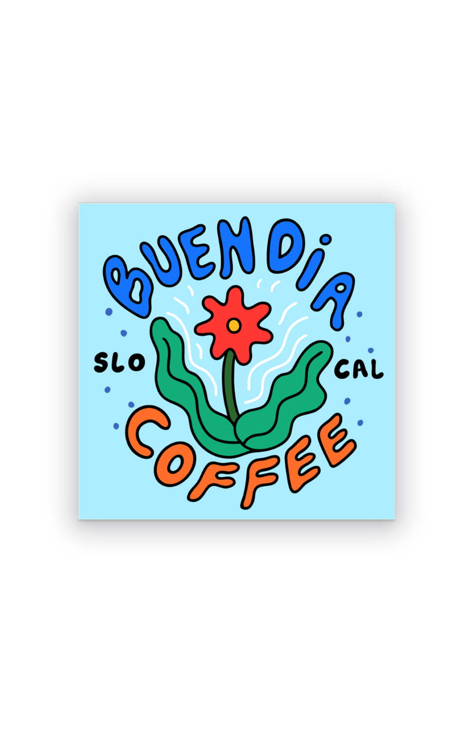 Coffee Flowers Sticker