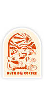 ORANGE COFFEE ARCH STICKER