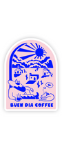 BLUE COFFEE ARCH STICKER