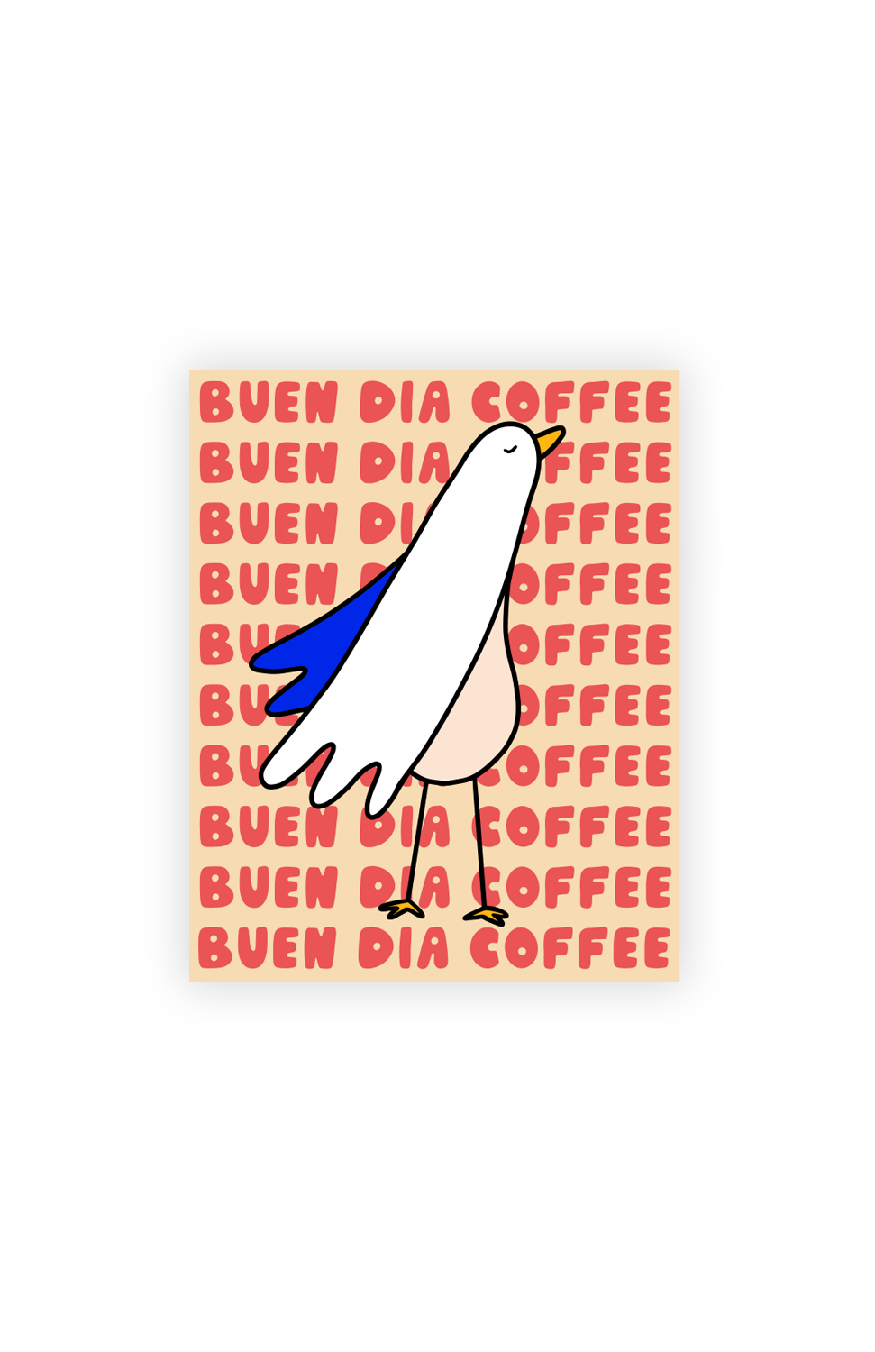 Coffee Bird Sticker