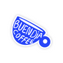 BLUE COFFE MUG STICKER