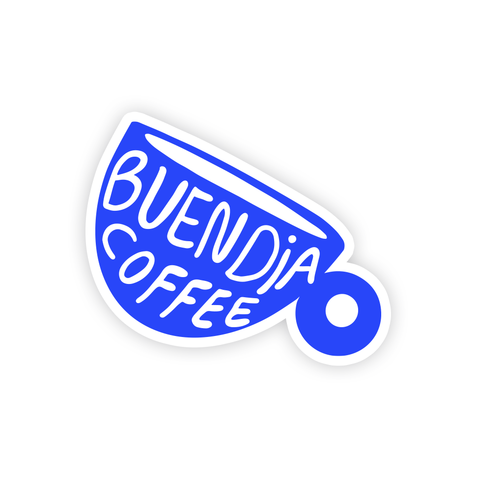 BLUE COFFE MUG STICKER