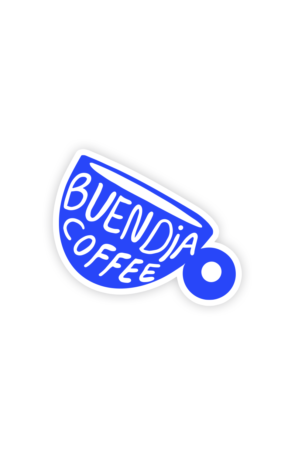 BLUE COFFE MUG STICKER