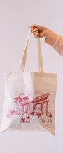 COFFEE SHOP TOTE IN FUCHSIA