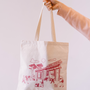 COFFEE SHOP TOTE IN FUCHSIA