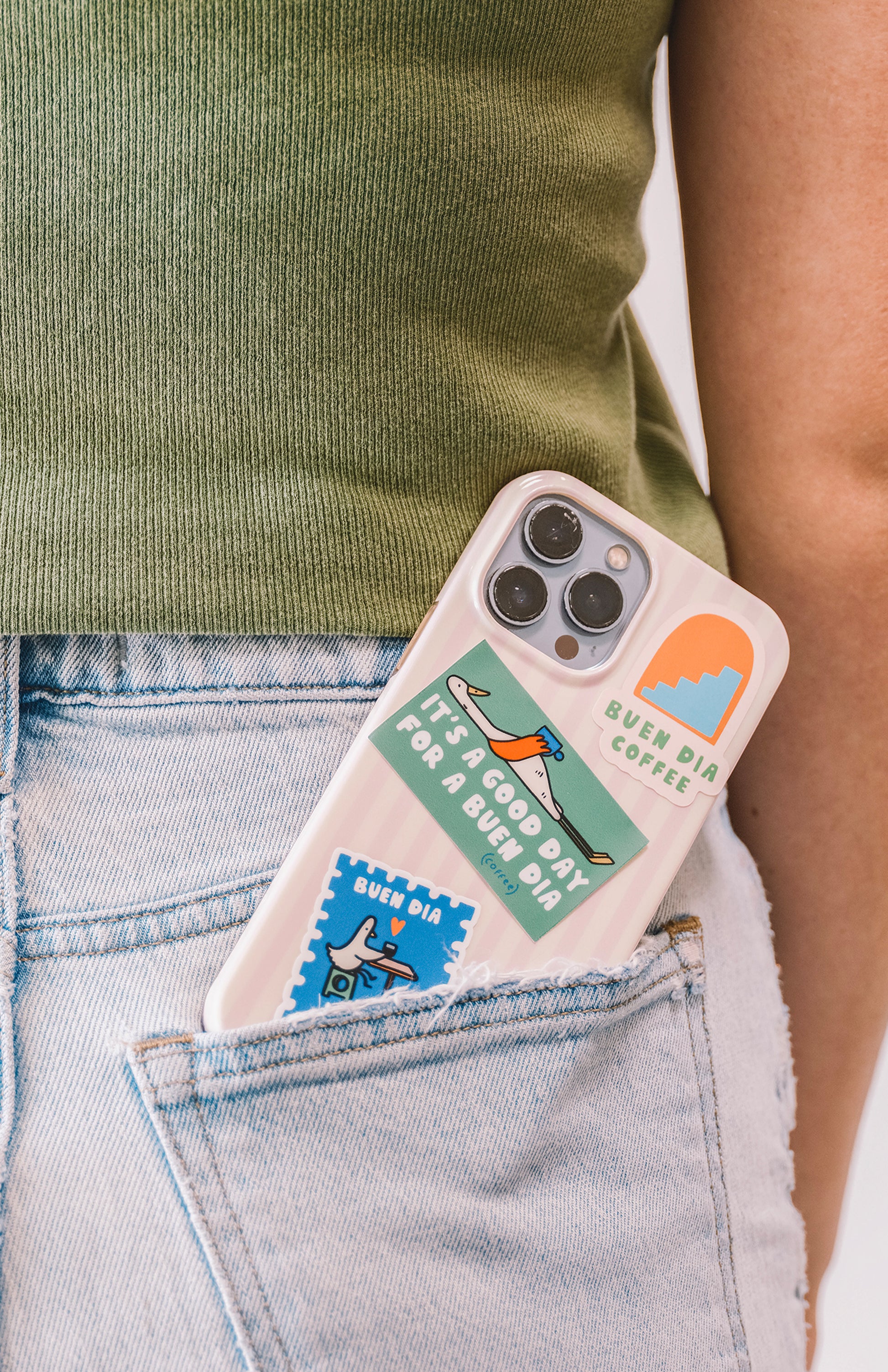IT'S A GOOD DAY FOR A BUEN DIA COFFEE STICKER