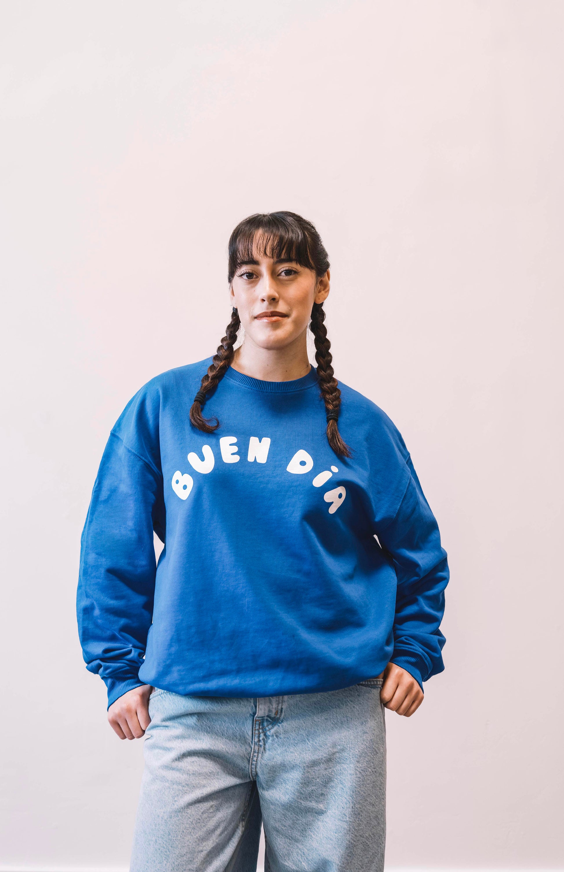 BUEN DIA PUFF SWEATSHIRT IN WORKER BLUE